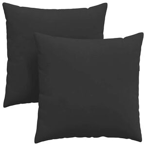 vidaXL Sofakissen 2 St&uuml;ck Schwarz 80 x 80 cm Stoff