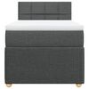vidaXL Boxspringbett mit Matratze Dunkelgrau 90x200 cm Stoff