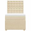 vidaXL Boxspringbett mit Matratze Creme 80x200 cm Stoff