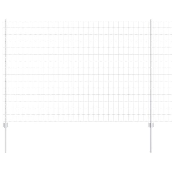 vidaXL Zaun mit Pfosten Silber 1,6 x 10 m Stahl