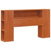 vidaXL Bettgestell mit Aufbewahrungskopfteil Wachsbraun 140 x 190 cm