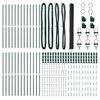 vidaXL Zaunpfosten Grau 50 x 1,5 m (13 mm Maschen) Stahl und PVC