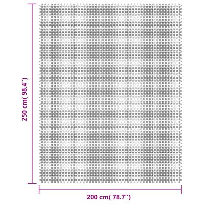 vidaXL Campingteppich Creme 2,5x2 m