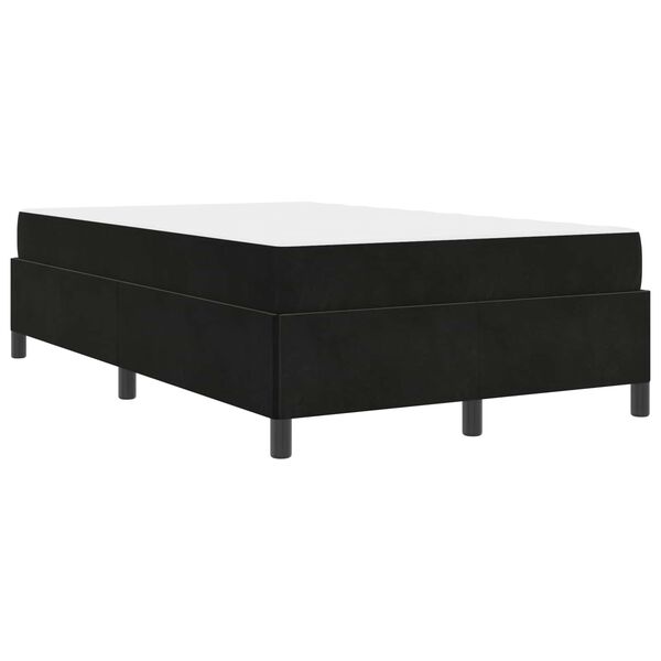 vidaXL Bettrahmen mit Matratze Schwarz 120 x 200 cm Stoff