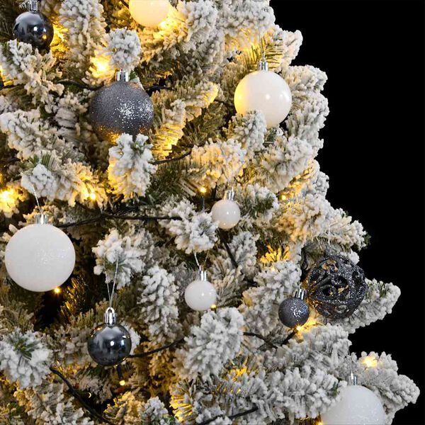 vidaXL K&uuml;nstlicher Weihnachtsbaum Klappbar 300 LEDs & Kugeln 240 cm