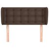 vidaXL Kopfteil mit Ohren Braun 103x23x78/88 cm Kunstleder