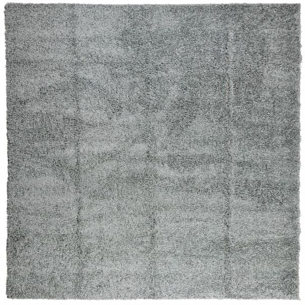 vidaXL Teppich Shaggy Hochflor Modern Gr&uuml;n 120x120 cm
