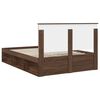 vidaXL Bettrahmen Braun Eichen-Optik 140 x 200 cm Massives Kiefernholz