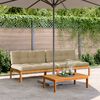 vidaXL Garten-Mittelsofas aus Paletten mit Kissen 2 Stk. Akazienholz