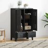 vidaXL Kleiderschrank Metall Industrie-Stil 67 x 35 x 107 cm Schwarz