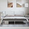 vidaXL Bettgestell mit Kopfteil Metall Wei&szlig; 193x203 cm
