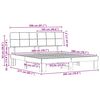 vidaXL Bettgestell mit gepolstertem Kopfteil Hellgrau 200 x 200 cm