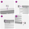 vidaXL Fensterjalousie mit Vorh&auml;ngen Dunkelgrau Aluminium