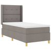 vidaXL Boxspringbett mit Matratze Taupe 90 x 200 cm Stoff