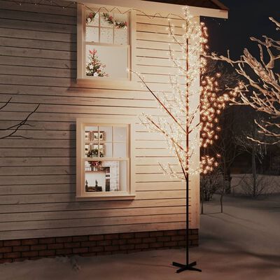 vidaXL LED-Baum mit Kirschblüten Warmweiß 672 LEDs 400 cm