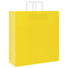 vidaXL Papiertragetaschen 250 Stk. mit Henkeln Gelb 45x17x48 cm