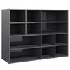 vidaXL Sideboard Hochglanz-Grau 97x32x72 cm Holzwerkstoff