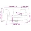 vidaXL 2-Sitzer-Sofa mit Zierkissen Schwarz 140 cm Stoff