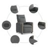 vidaXL Relaxsessel Dunkelgrau Stoff