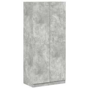 vidaXL Kleiderschrank Betongrau 90x52x200 cm Holzwerkstoff