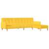 vidaXL Schlafsofa 2-Sitzer mit Fu&szlig;hocker Gelb Stoff
