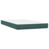 vidaXL Boxspringbett mit Matratze & LED Dunkelgr&uuml;n 120x210 cm Samt