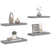 vidaXL Schweberegale 4 Stk. Grau 60x23,5x3,8cm MDF