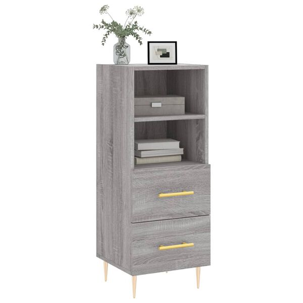 vidaXL Sideboard Grau Sonoma 34,5x34x90 cm Holzwerkstoff