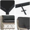 vidaXL Garten Essgruppe mit Kissen 5 pcs Hellgrau Poly-Rattan