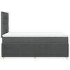 vidaXL Boxspringbett mit Matratze Dunkelgrau 120x200 cm Stoff