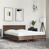 vidaXL Bettgestell Braun Eichen-Optik 120x190 cm Holzwerkstoff Metall