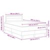 vidaXL Boxspringbett mit Matratze mit Kopfteil Blau 120 x 200 cm Stoff