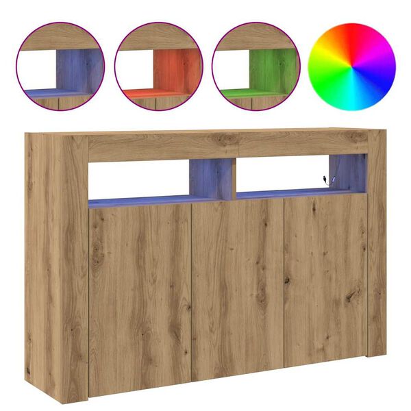vidaXL Sideboard Artisan-Eiche 116 x 30 x 75 cm Holzwerkstoff