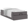 vidaXL Bettgestell mit Matratze mit Matratze 2 pcs Grau PVC