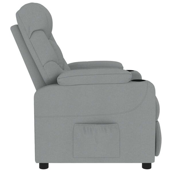 vidaXL Massagesessel Hellgrau Stoff