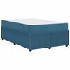 vidaXL Bettrahmen mit Matratze Blau 120 x 200 cm Stoff