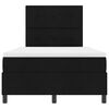 vidaXL Boxspringbett mit Matratze mit LED Schwarz 120 x 200 cm Stoff