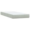 vidaXL Boxspringbett mit Matratze & LED Hellgrau 90x220 cm Samt