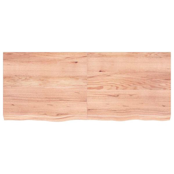 vidaXL Wandregal Hellbraun 120x50x(2-6) cm Massivholz Eiche Behandelt