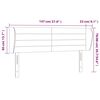 vidaXL Kopfteil mit Ohren Dunkelgrau 147x23x78/88 cm Stoff
