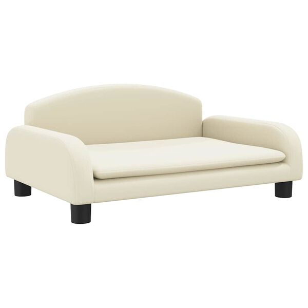 vidaXL Hundebett Creme 70x45x30 cm Kunstleder