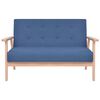vidaXL Sofagarnitur 2-tlg. Stoff Blau
