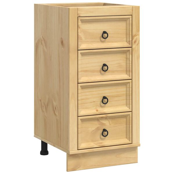 vidaXL Schrank SKI Honigbraun 40 x 46 x 81 cm Massives Kiefernholz