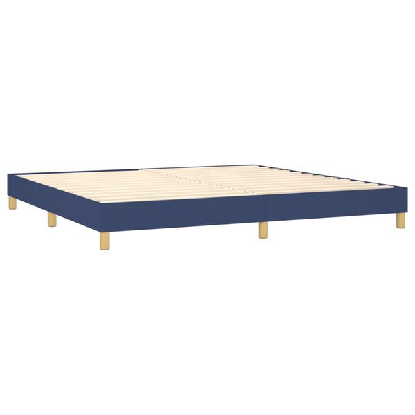 vidaXL Boxspringbettgestell Blau 200x200 cm Stoff
