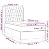 vidaXL Boxspringbett mit Matratze Creme 90x200 cm Stoff