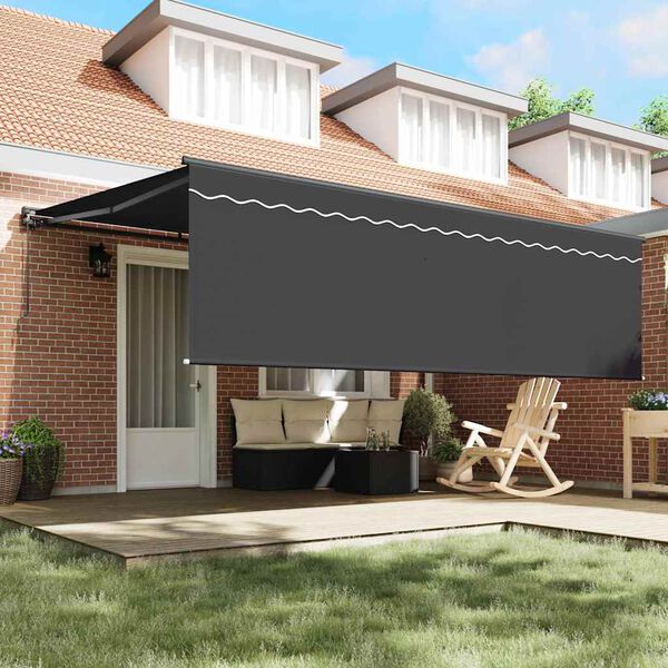vidaXL Einziehbare Markise Anthrazit 450 x 300 cm
