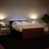 vidaXL Boxspringbett mit Matratze Rosa 140x200 cm Samt