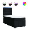 vidaXL Boxspringbett mit Matratze Schwarz 90x190 cm Stoff