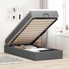 vidaXL Ottoman-Bett mit Matratze Dunkelgrau 90x190 cm Stoff