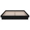 vidaXL Massivholzbett Schwarz 140x190 cm